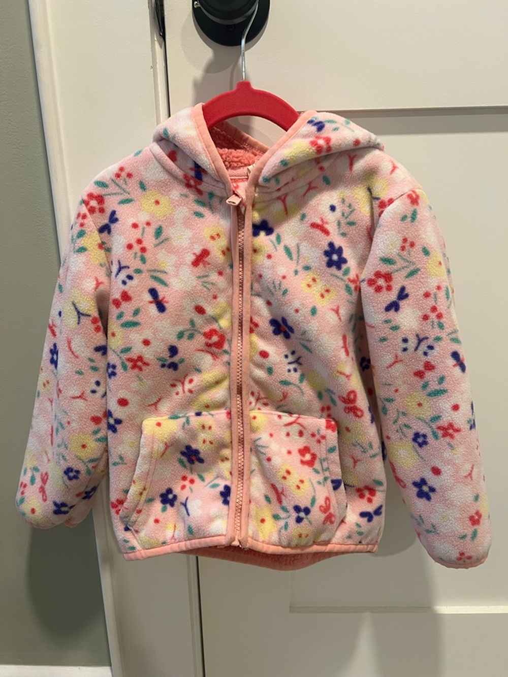 Todfler fleece flower jacket